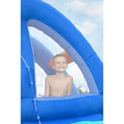 Wavetastic 16 Ft Kids Inflatable Water Park w/Turtle Float (Open Box)