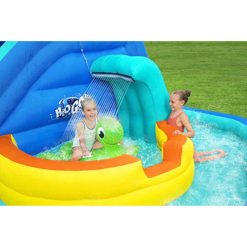 Wavetastic 16 Ft Kids Inflatable Water Park w/Turtle Float (Open Box)