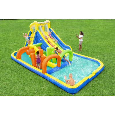 H2OGO! 19 Ft Tall AquaRace Kids Inflatable Water Park w/Dual Slides (Open Box)