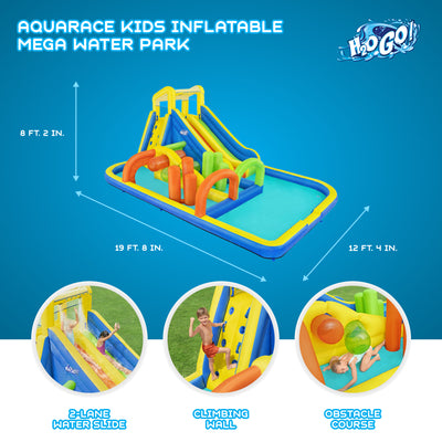19 Foot Tall AquaRace Kids Inflatable Water Park (For Parts)