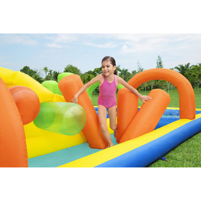 19 Foot Tall AquaRace Kids Inflatable Water Park w/ Dual Slides (Used)