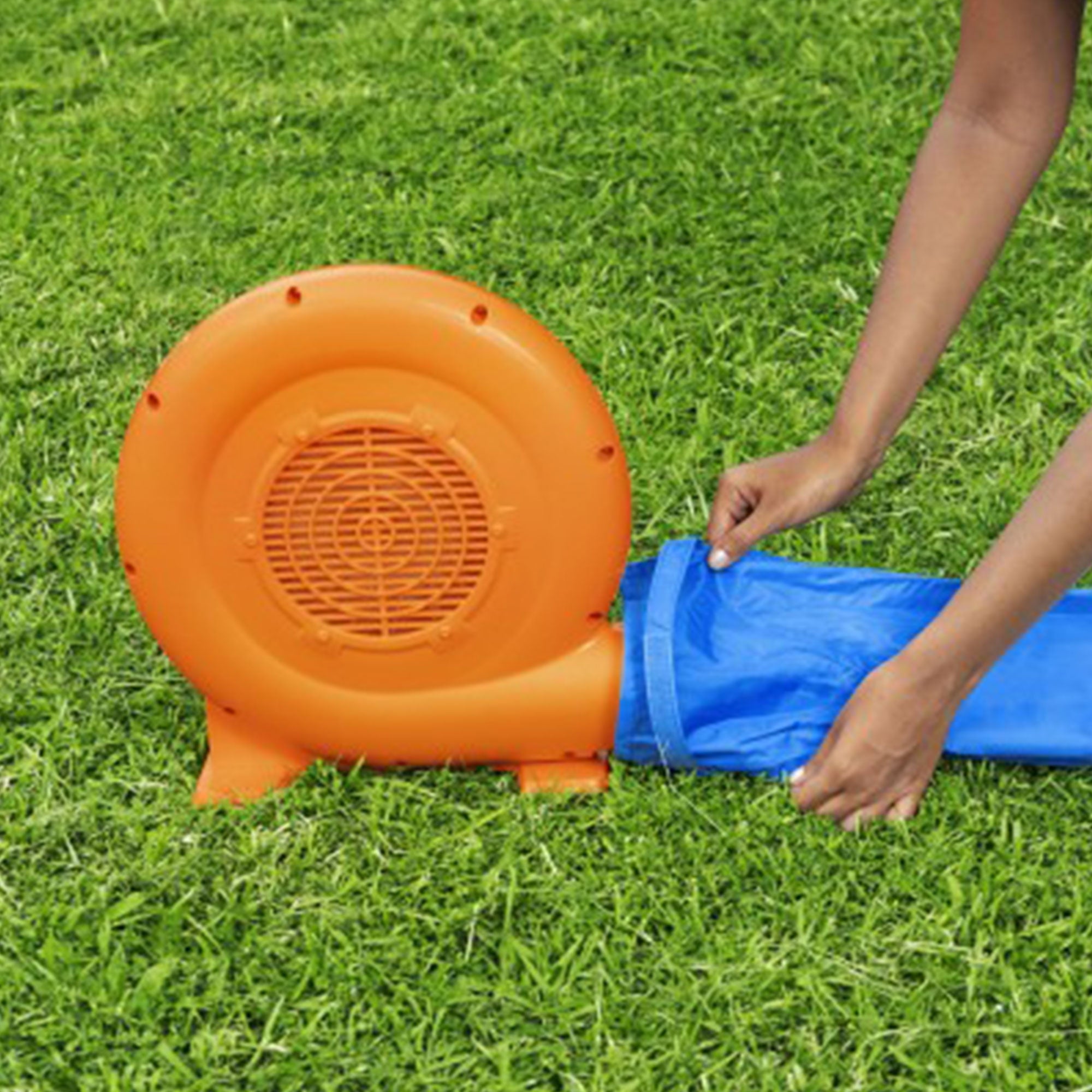 H2OGO! 19 Ft Tall AquaRace Kids Inflatable Water Park w/Dual Slides (Open Box) - VMInnovations