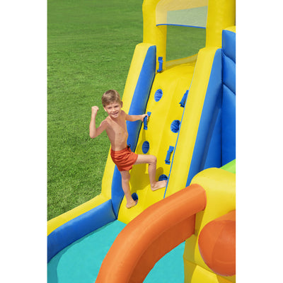 Bestway H2OGO! AquaRace Kids Inflatable Outdoor Water Slide Park with Air Blower