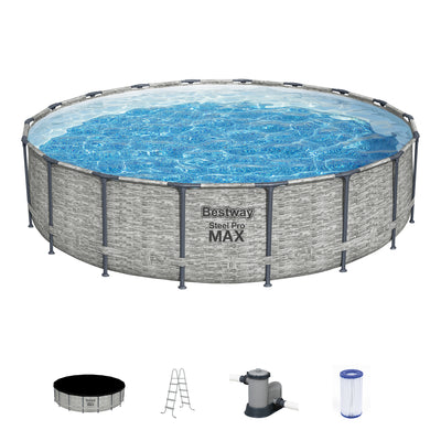 Bestway 18' x 48" Round Steel Pro MAX Hard Side Family Pool Set (Open Box)