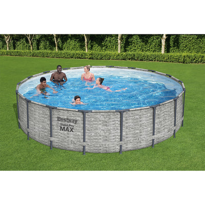 Bestway 18' x 48" Round Steel Pro MAX Hard Side Family Pool Set (Open Box)