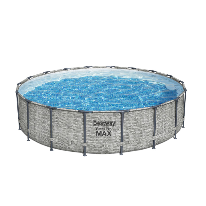 Bestway Steel Pro MAX 18'x48" Round Above Ground Swimming Pool with Pump & Cover