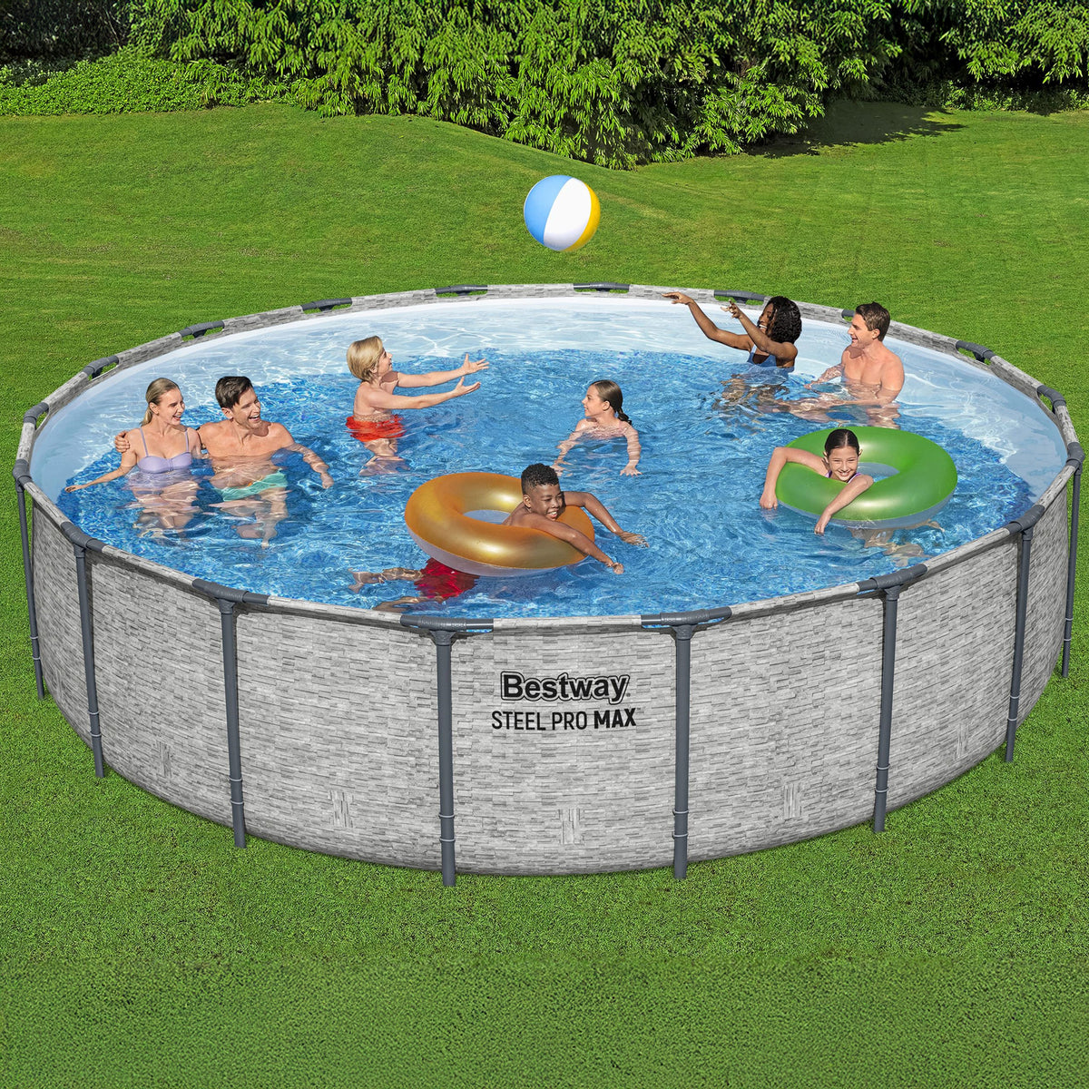 Bestway 18' x 48" Round Steel Pro MAX Hard Side Family Pool Set (Open Box)