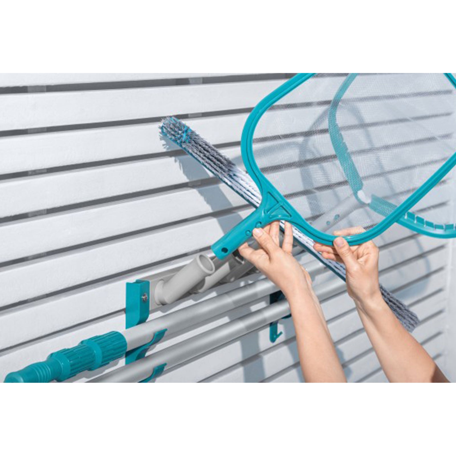 Bestway Flowclear StorePro Wall Mounted Pool Accessory and Equipment Organizer - VMInnovations