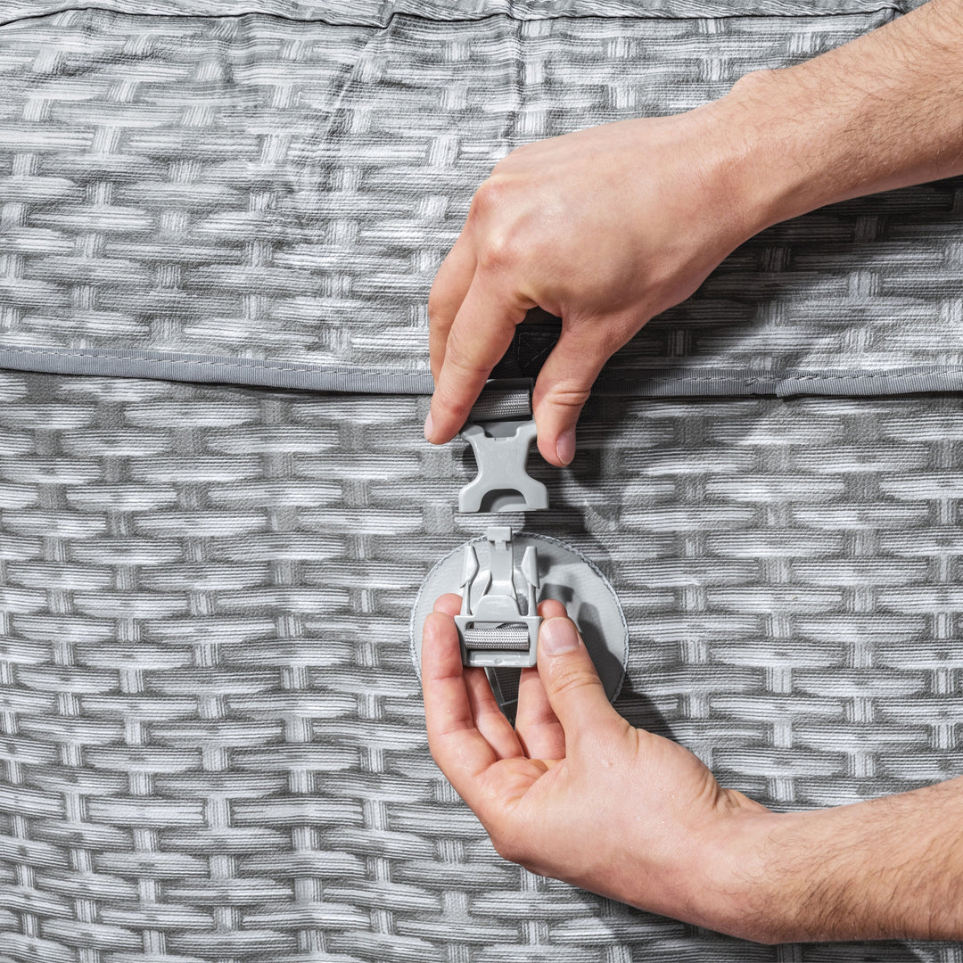 Coleman Saluspa Inflatable Airjet Hot Tub, Fits up to 7 People, Gray (For Parts)