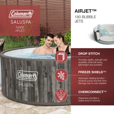 Coleman SaluSpa Napa AirJet Inflatable Hot Tub Spa 5 to 7 person (Open Box)