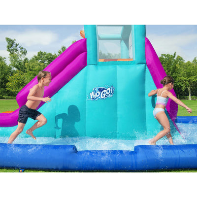 Bestway H2OGO! Triple Splash Course Inflatable Mega Water Park with Air Blower