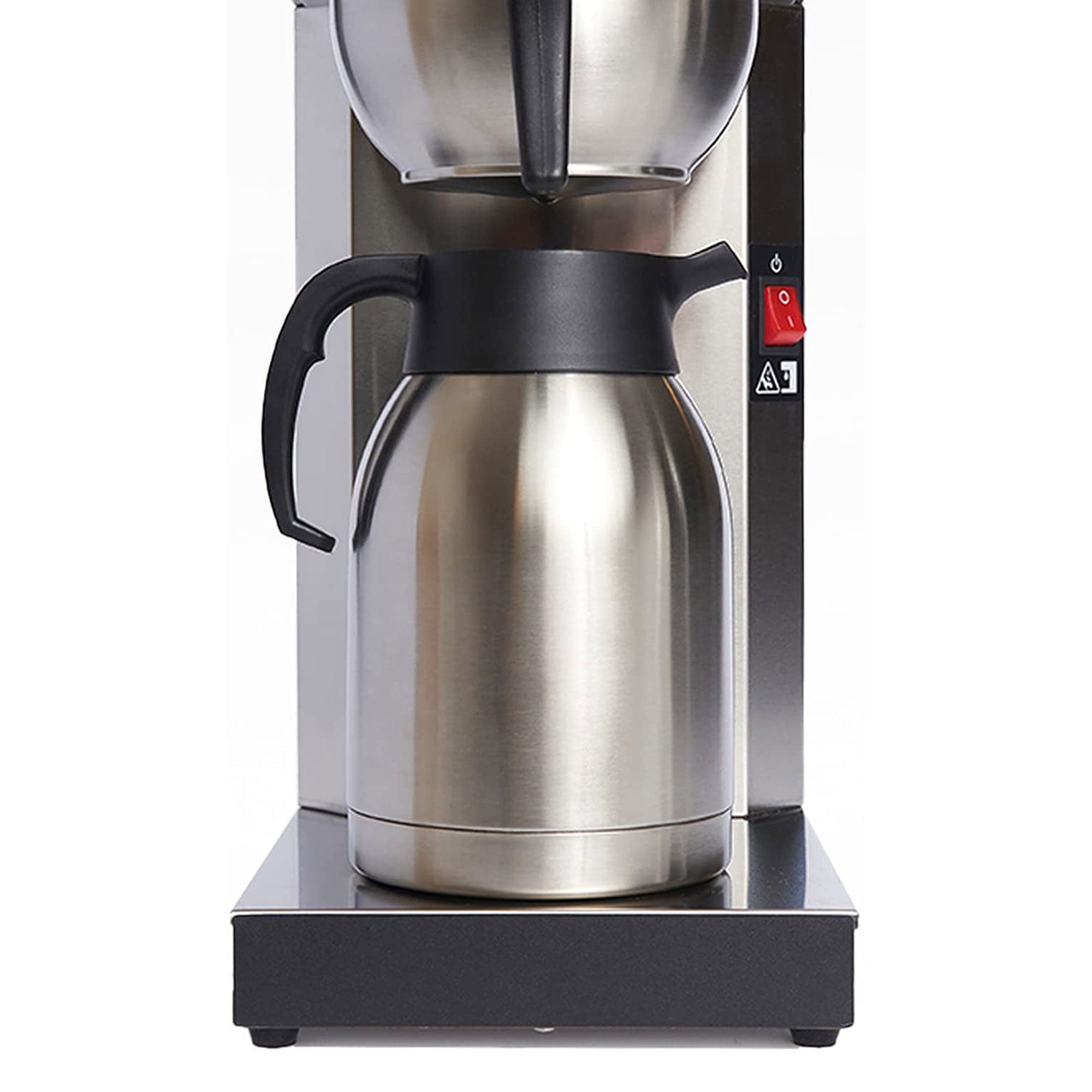 Sybo 12 Cup Stainless Steel Pour Over Coffee Maker with Airpot, Silver (2 Pack)