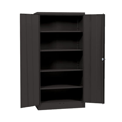 Sandusky Lee 72 Inch Locking Storage Cabinet with 4 Adjustable Shelves, Black