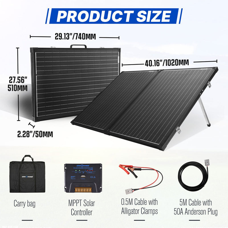 Vicoffroad ATEM Power 160 W Foldable Suitcase Camping Solar Panel (Open Box)