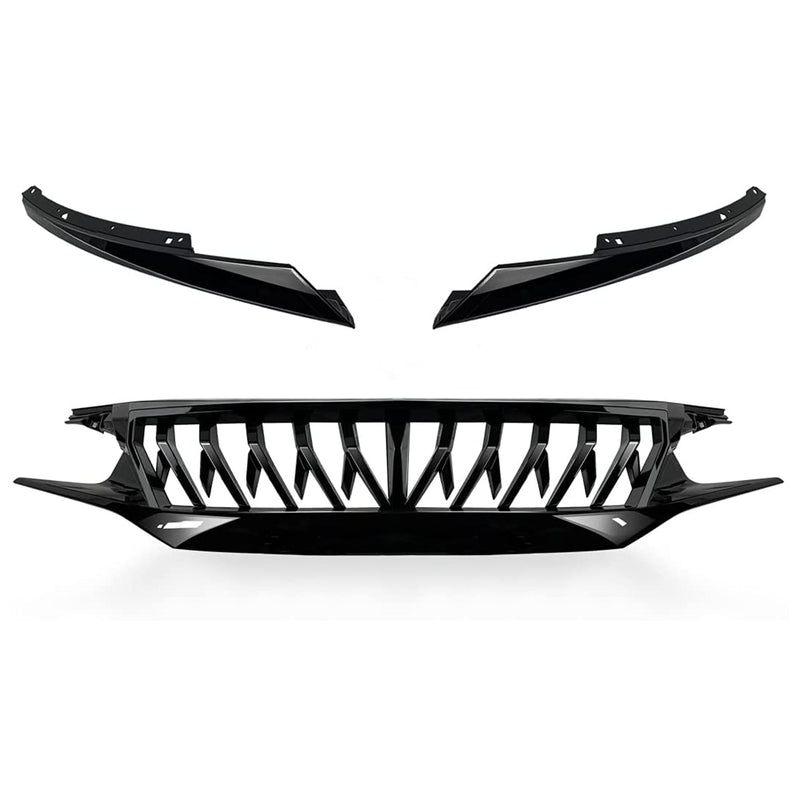 American Modified Front Shark Grille for 2016 to 2021 Honda Civic Models, Black