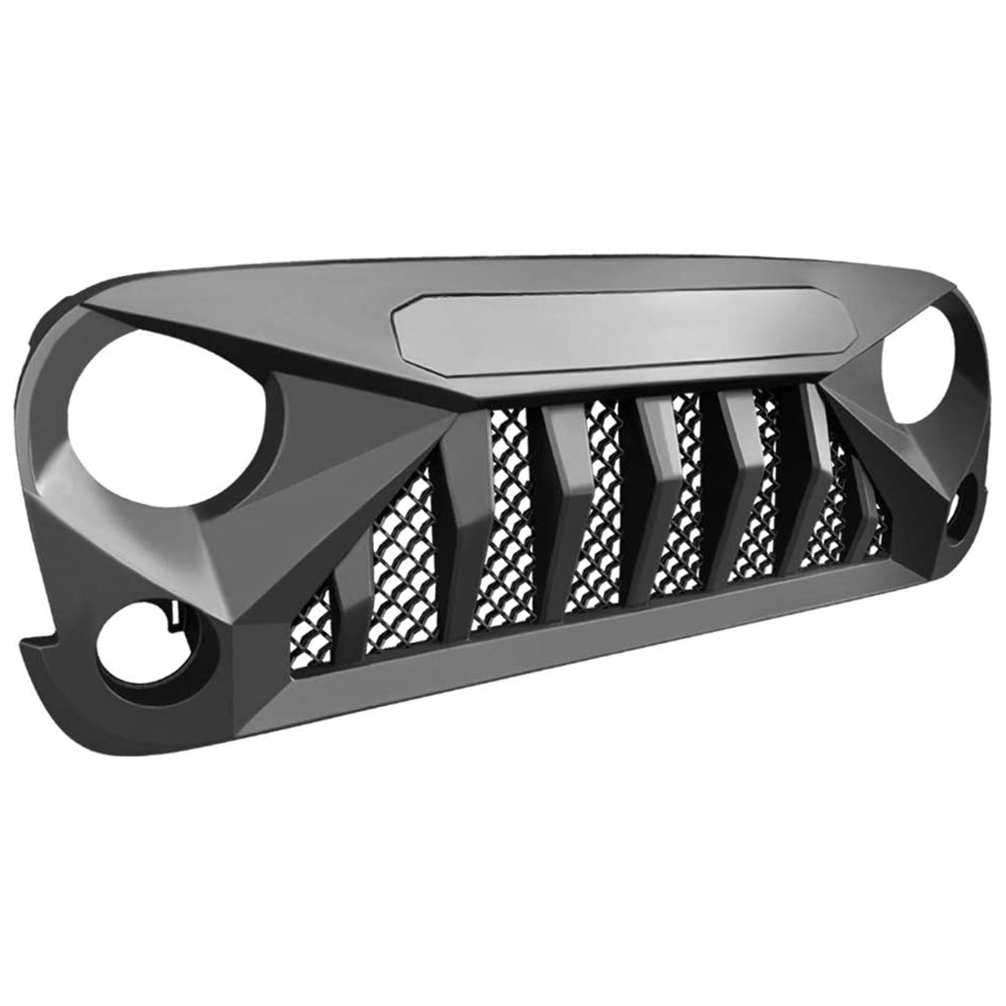 American Modified Grille Compatible w/Jeep Models 07-18, Matte Black (For Parts) - VMInnovations