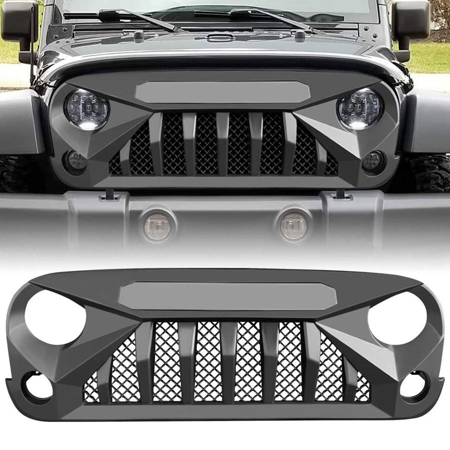 American Modified Gladiator Grille Compatible with Jeep Models 2007 to 2018, Matte Black - VMInnovations