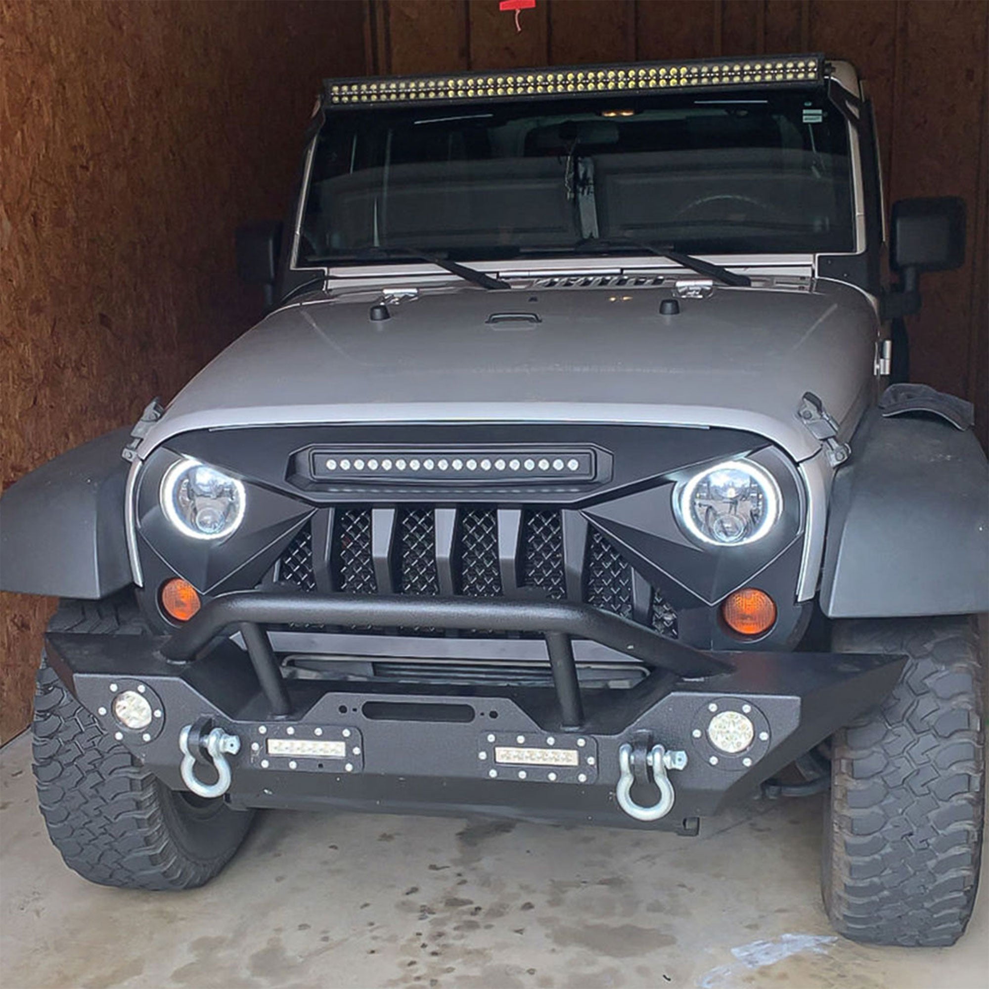American Modified Gladiator Grille for 07-18 Jeep Models w/ LED Lights (Used) - VMInnovations