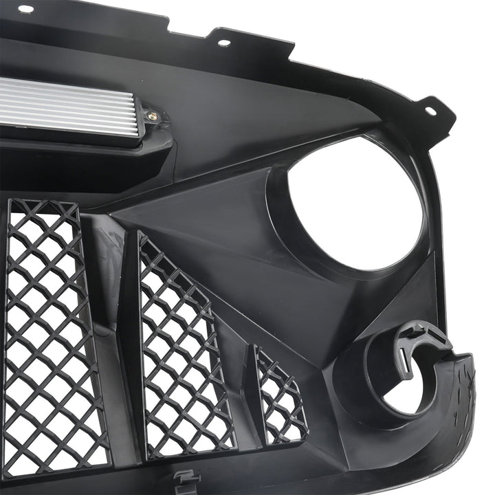 AMERICAN MODIFIED Front Grille w/Off Road Lights for 07-18 Jeep Wrangler JK