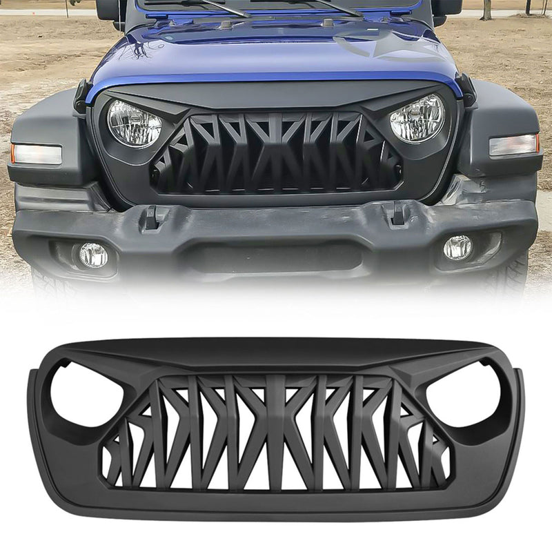 American Modified Front Shark Grille for 18-22 Jeep Models, Matte Black (Used)