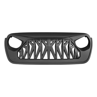American Modified Front Shark Grille for 18-22 Jeep Models, Matte Black (Used) - VMInnovations