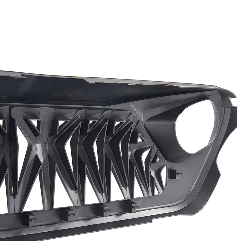 American Modified Front Shark Grille for 18-22 Jeep Models, Matte Black (Used)