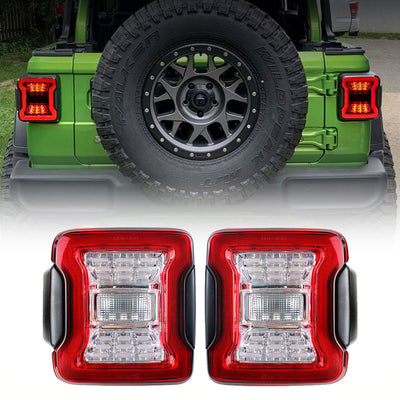 AMERICAN MODIFIED Tail Lights for 2018 to 2023 Jeep Wrangler JL Models, Pair