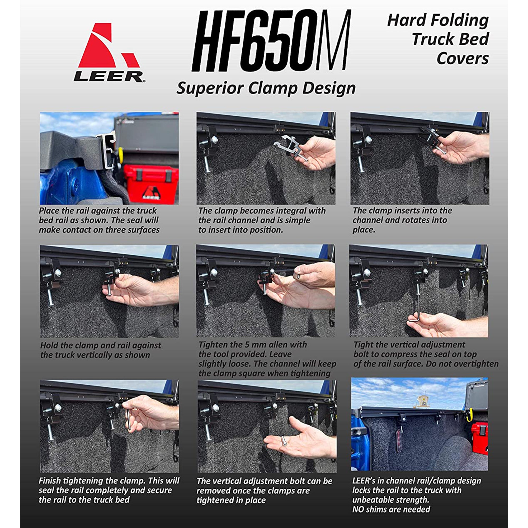 LEER Folding 5'8" Hard Cover for 2019 Chevy Silverado/GMC Sierra (For Parts) - VMInnovations