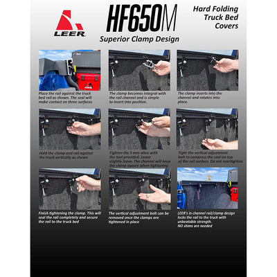 LEER Low Profile Hard Quad Folding Cover w/ 5.6" Bed for 2015 Ford F-150 (Used) - VMInnovations