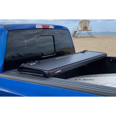 LEER Low Profile Hard Quad Folding Tonneau Cover w/ 6.6" Bed for 2015 Ford F-150