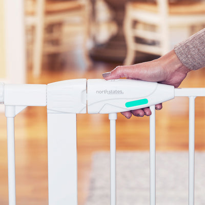 Toddleroo by North States 36 Inch Tall Bright Choice Baby Safety Pet Gate, White - VMInnovations