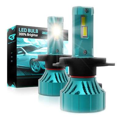 Glowteck Cool White Waterproof ZES LED High Beam Headlight Bulb Conversion Kit