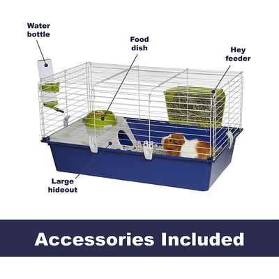 MidWest Homes for Pets Critterville Cleo Large Guinea Pig Habitat Cage, Blue