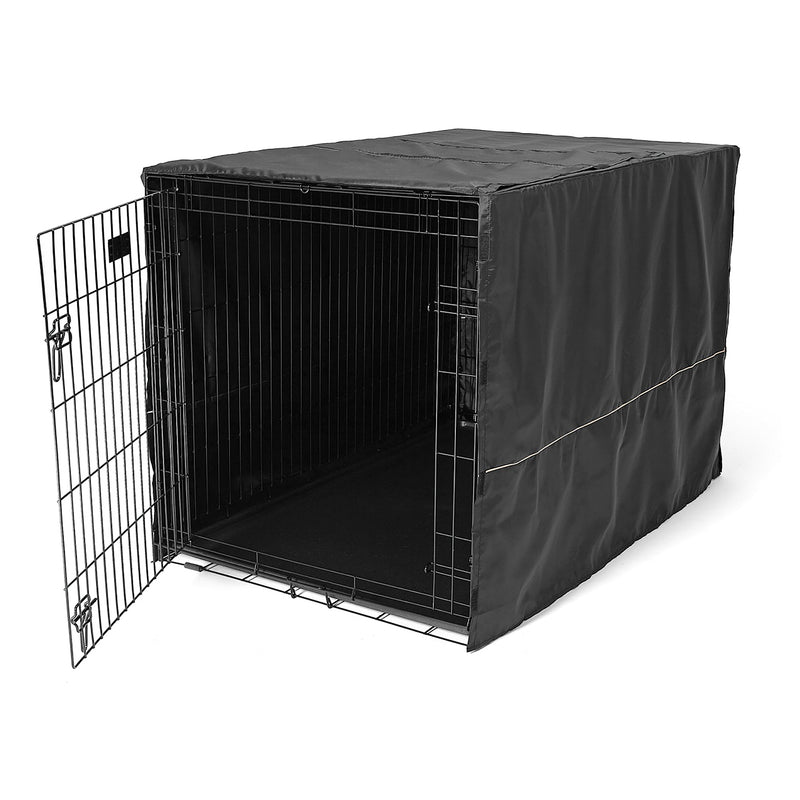 MidWest Homes For Pets 48 Inch Quiet Time Polyester Kennel Crate Cover, Black