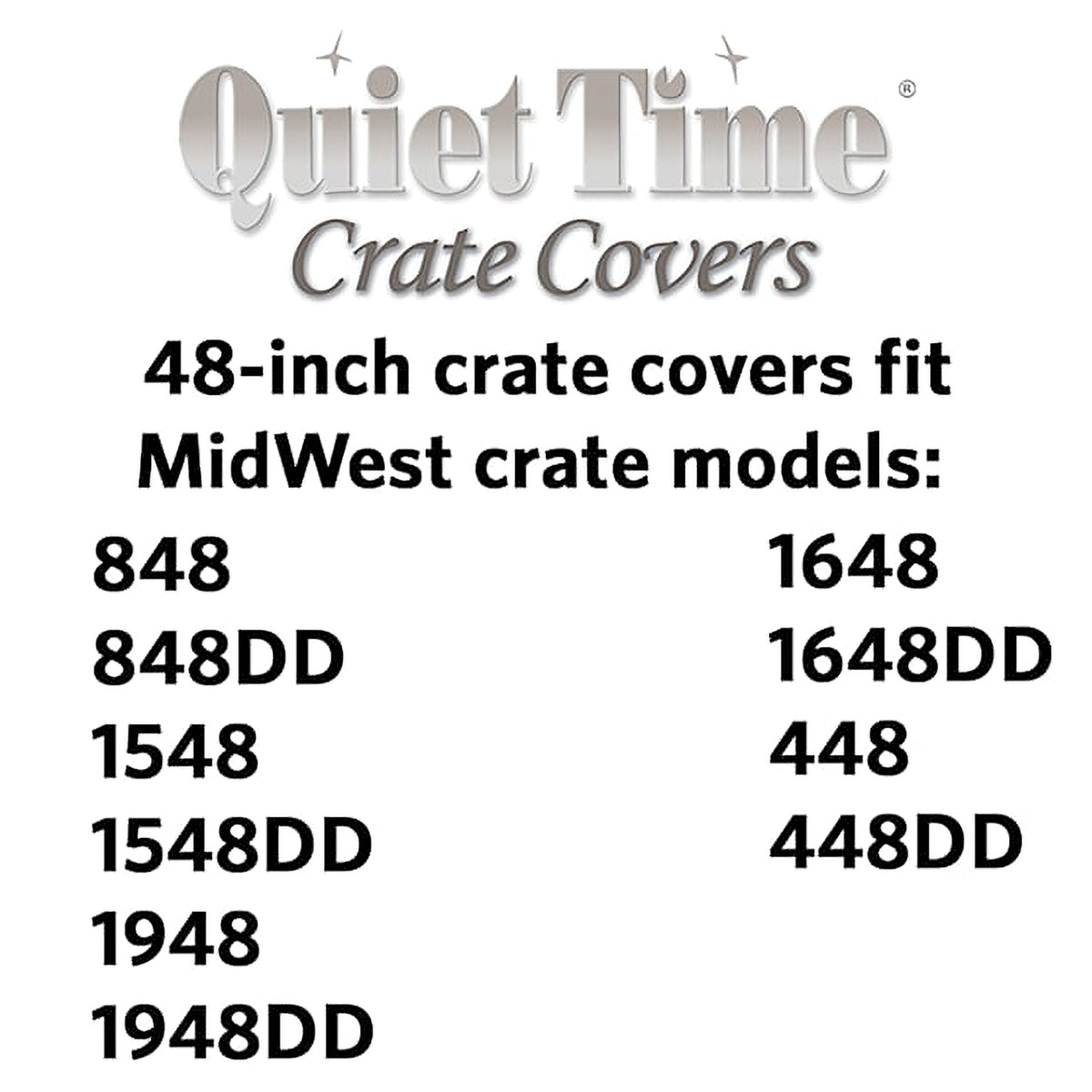 MidWest Homes For Pets 48 Inch Quiet Time Polyester Kennel Crate Cover, Black