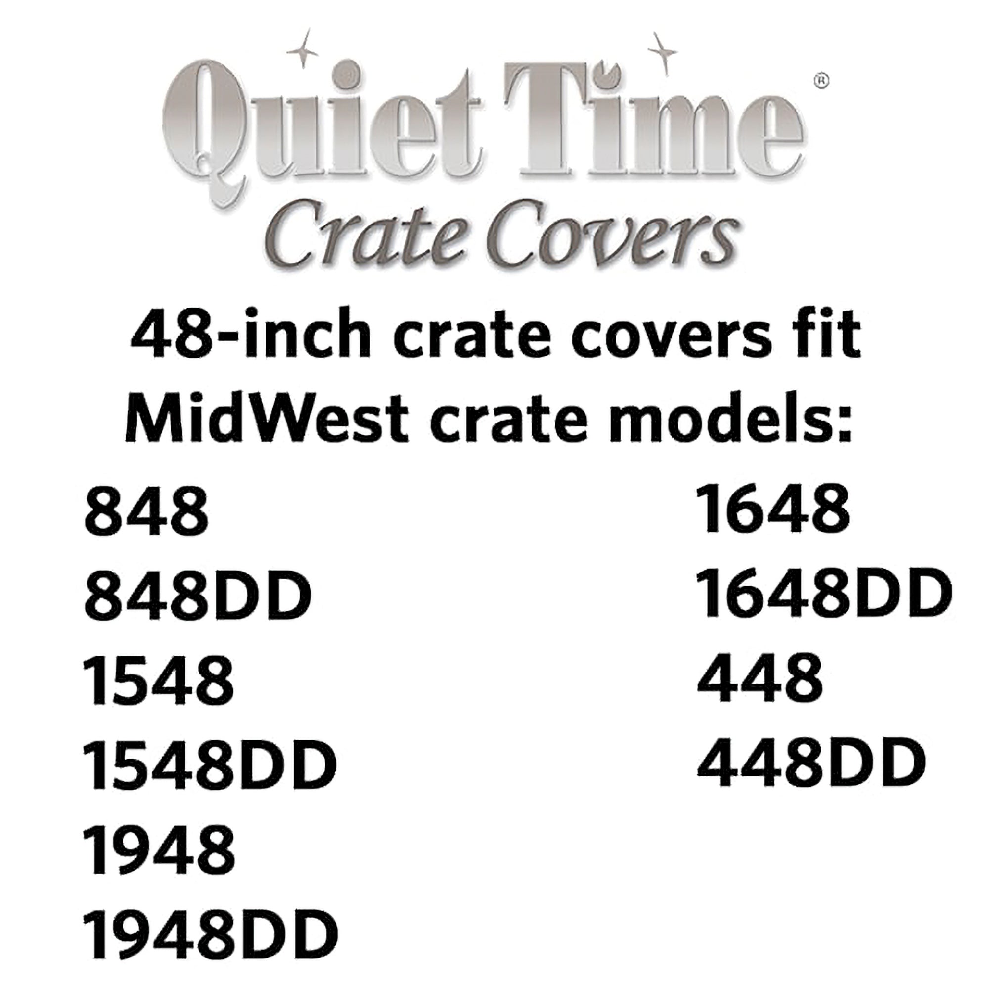 MidWest Homes For Pets 48 Inch Quiet Time Polyester Kennel Crate Cover, Black