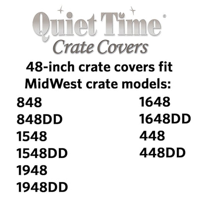 MidWest Homes For Pets 48 Inch Quiet Time Polyester Kennel Crate Cover, Black