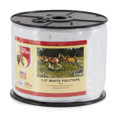 Field Guardian 631666 1.5 Inch Width 656 Ft Conductive Polytape, White (4 Pack)