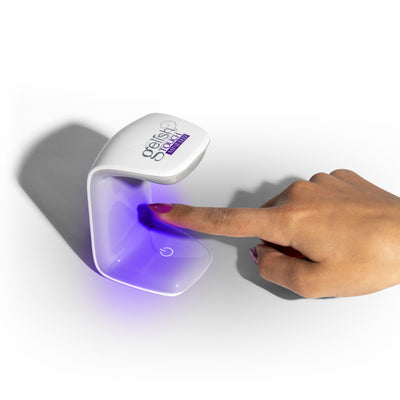 Gelish Spring Full Bloom Gel Nail Polish with 110 Stiletto Tips Kit & LED Light - VMInnovations