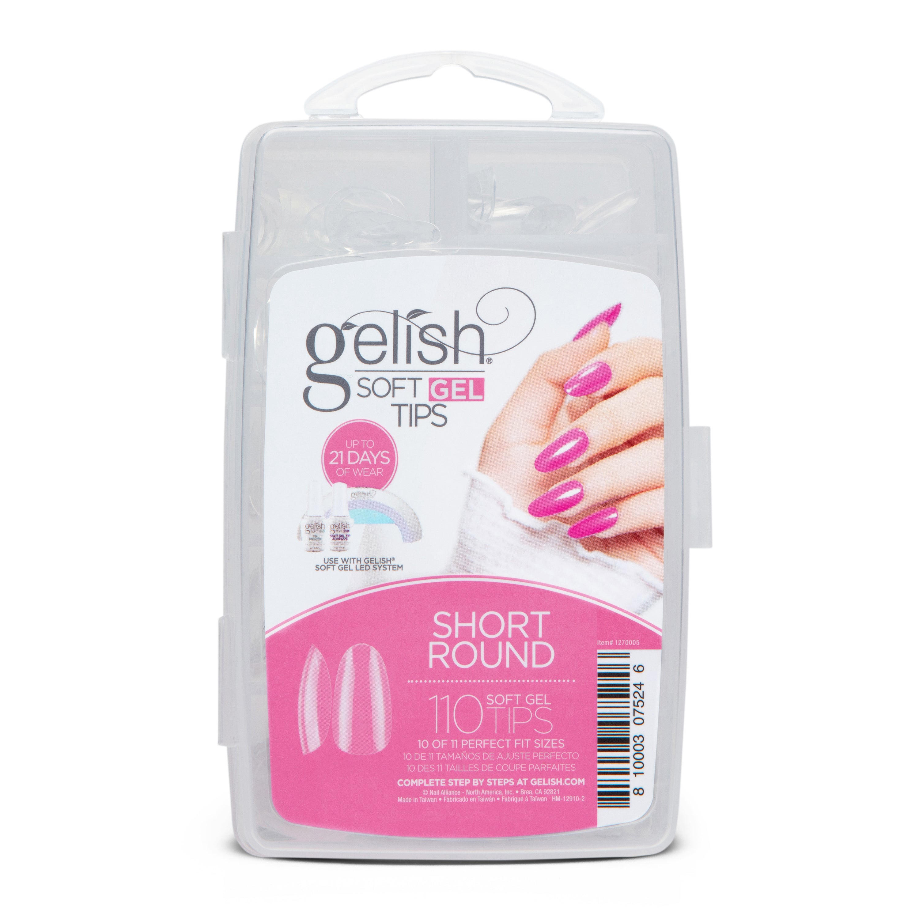 Gelish 330 Medium Coffin Stiletto Nail Kit with Polish Sealer and Full Bloom Set - VMInnovations