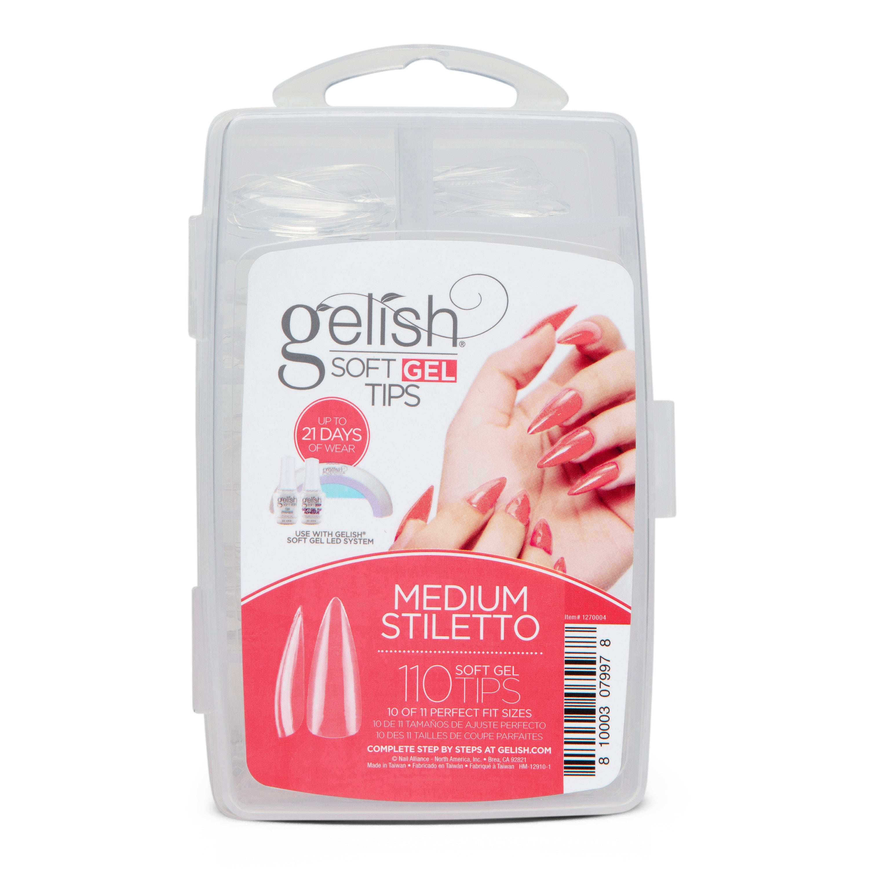 Gelish Mini Spring Full Bloom Polish Set, 3 Pack with 330 Count 3 Type Nail Kit - VMInnovations