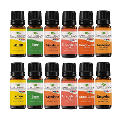 Plant Therapy Aroma Diffusible 10 mL Essential Oils, Set of 6, Fruits (2 Pack)