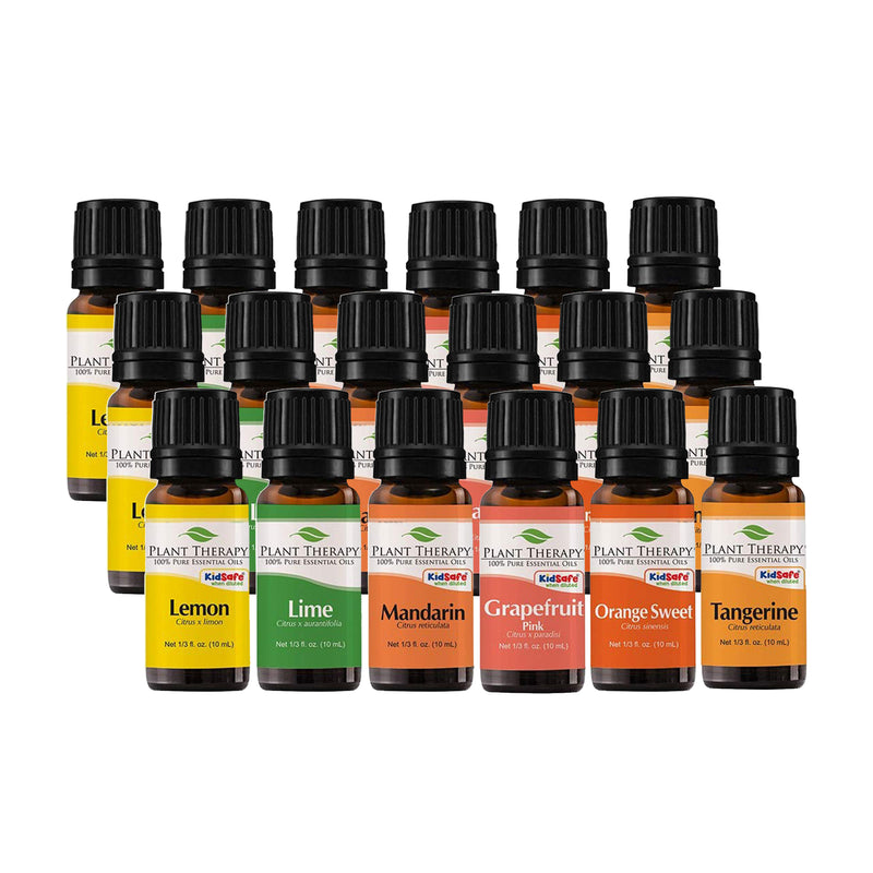 Plant Therapy Aroma Diffusible 10 mL Essential Oils, Set of 6, Fruits (3 Pack)