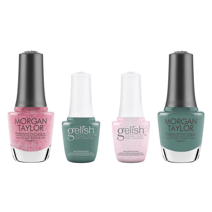 Gelish Mini and Morgan Taylor Spring 2022 Full Bloom Polish Manicure Set, 4 Pack