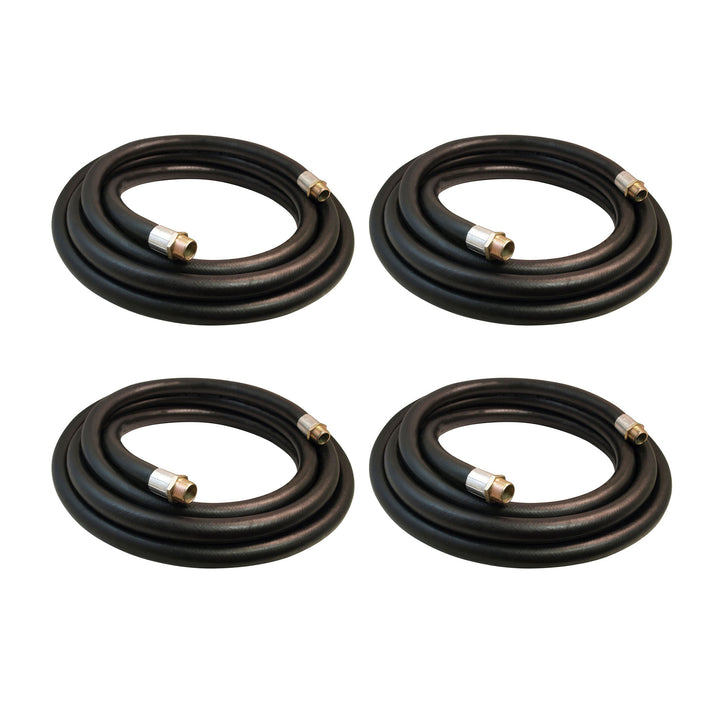 Apache 98108565 1 Inch Diameter 20 Foot Farm Fuel Transfer Hose, Black (4 Pack)