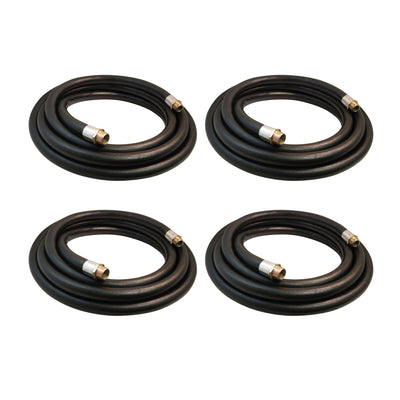 Apache 98108505 3/4 Inch Diameter 10 Ft Farm Fuel Transfer Hoses, Black (4 Pack)