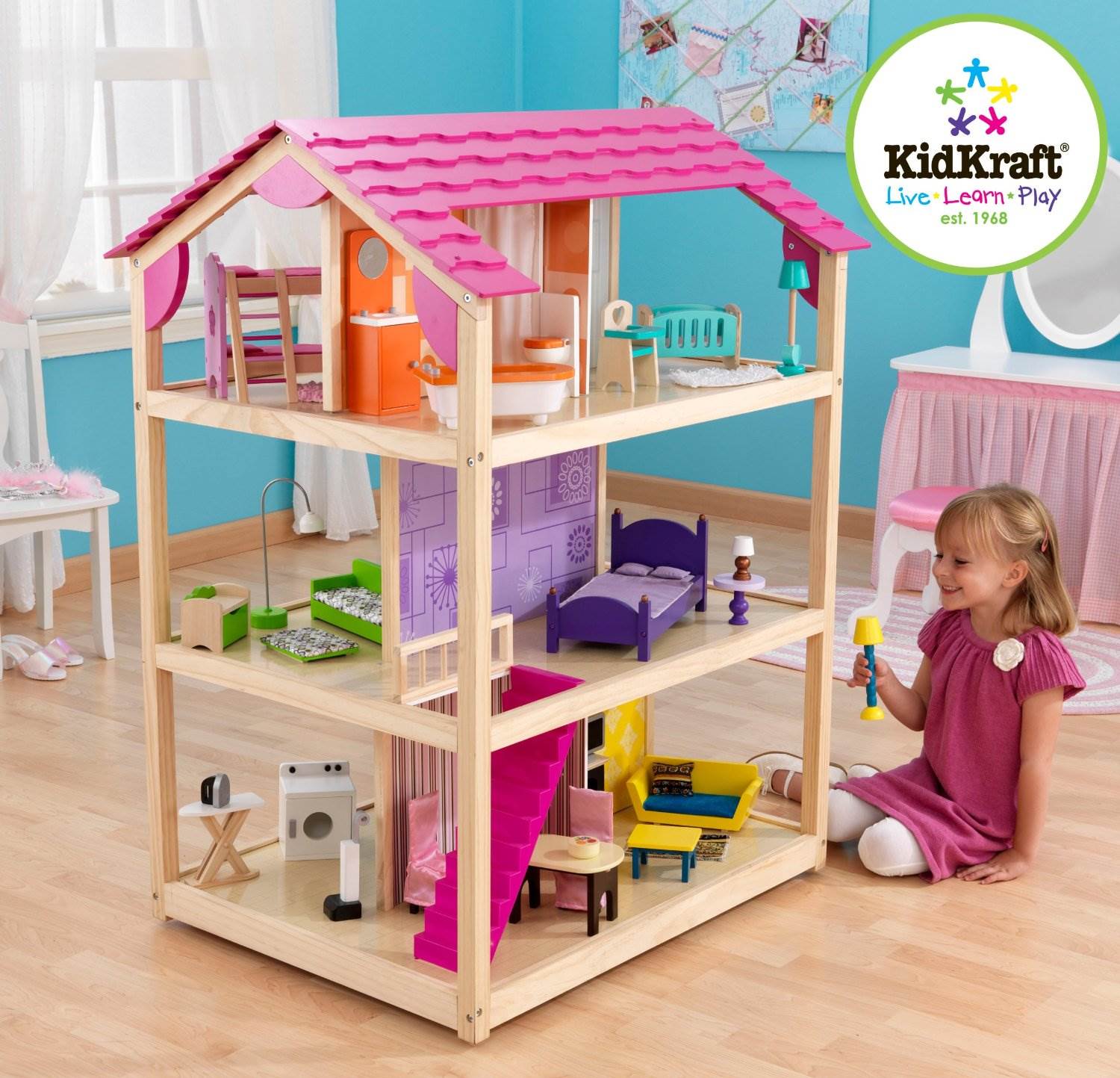 KidKraft So Chic Deluxe Pretend Play Dollhouse | 65078 (Open Box)