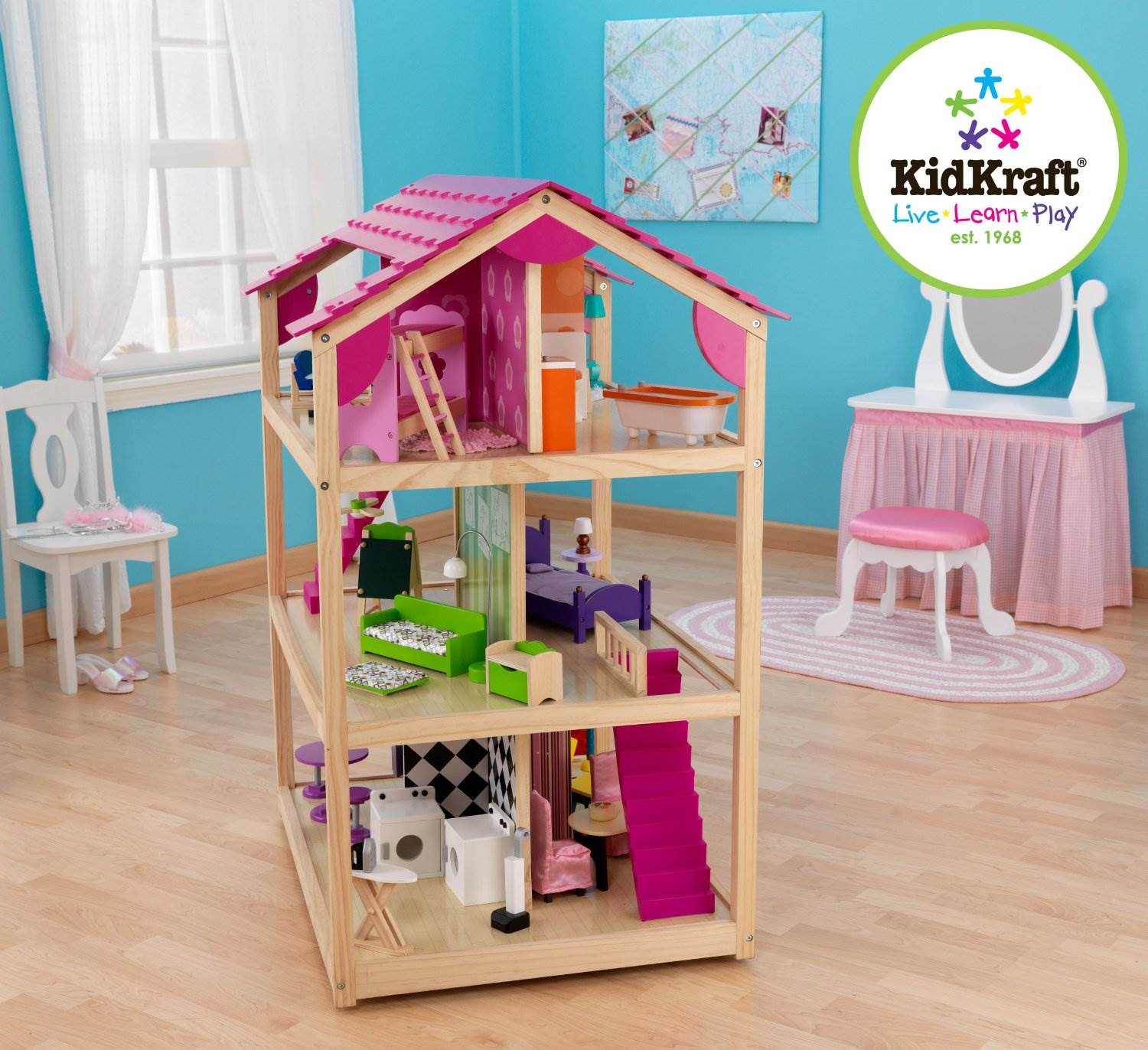 KidKraft So Chic Deluxe Pretend Play Dollhouse | 65078 (Open Box)