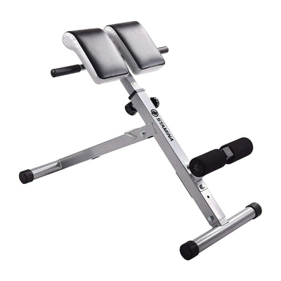 Stamina 2014 Adjustable Hyperextension Padded Fitness Exercise Bench (Used)