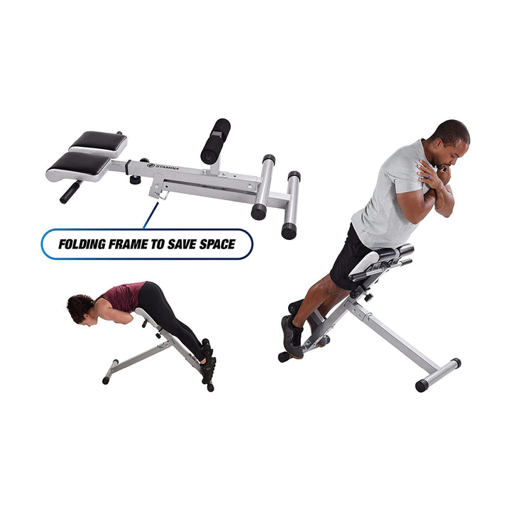 Stamina 2014 Adjustable Hyperextension Padded Fitness Exercise Bench (Used) - VMInnovations